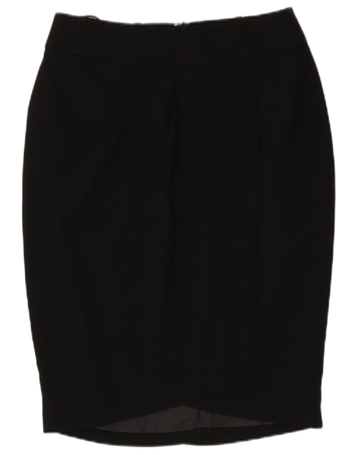 Marks & Spencer Falda lápiz para mujer UK 12 Medium W30 Poliéster negro