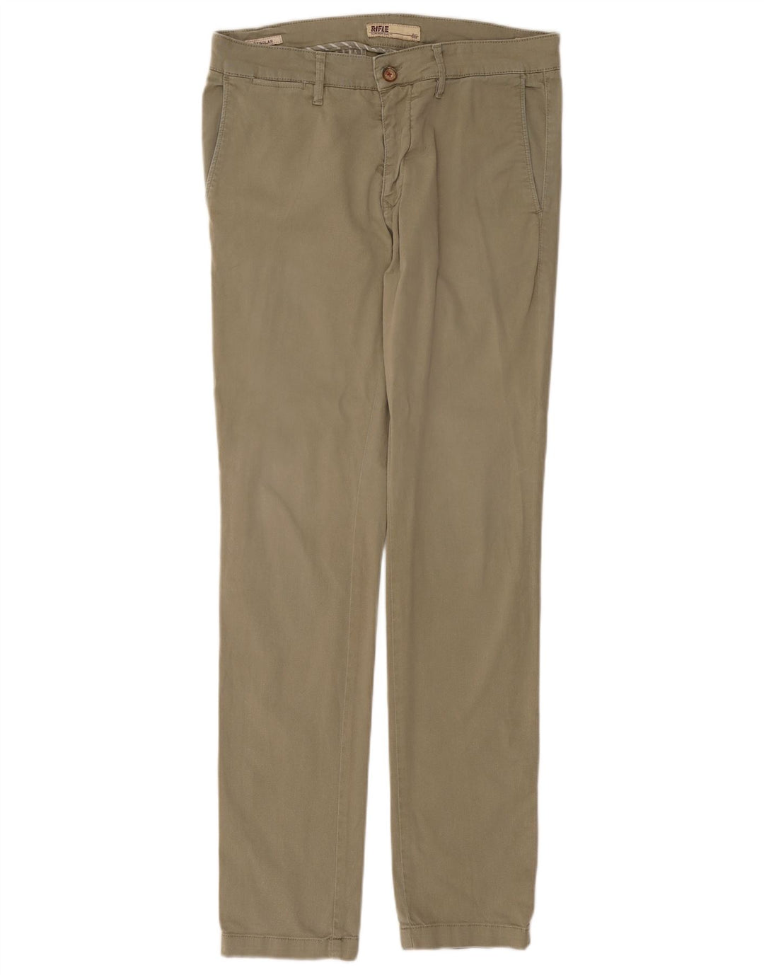RIFLE Pantalón chino regular slim fit para hombre W31 L33 Algodón verde