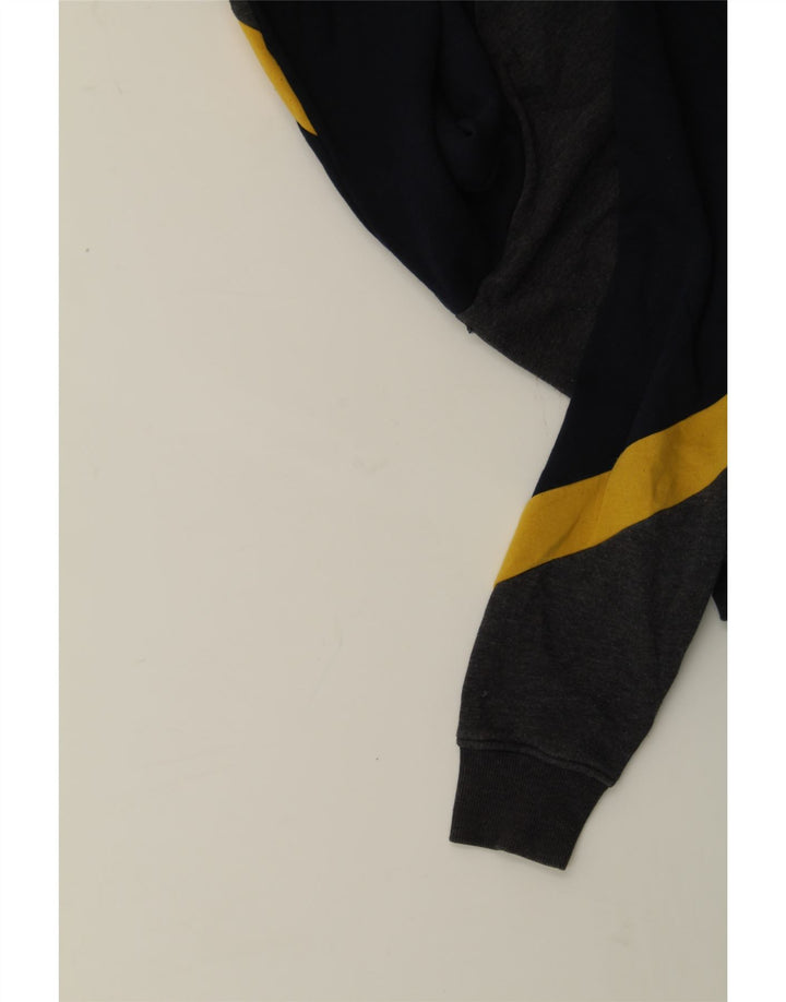 JACK & JONES Mens Hoodie Jumper Medium Grey Colourblock Polyester Vintage Jack & Jones and Second-Hand Jack & Jones from Messina Hembry 