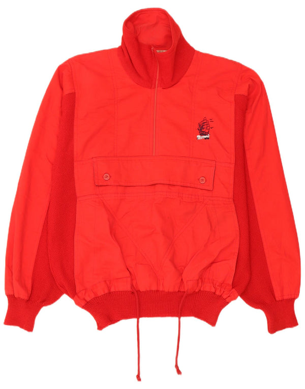 Rodrigo Jersey anorak con cuello y cremallera para hombre IT 50 Medium Red New Wool