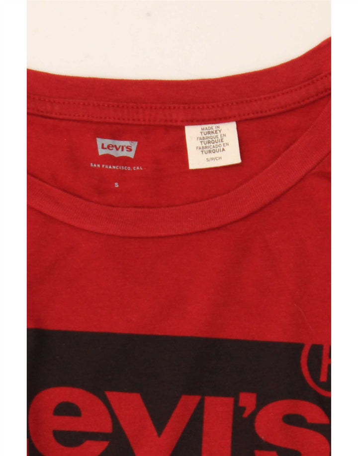 Levi's Camiseta gráfica para mujer Top UK 10 Small Red