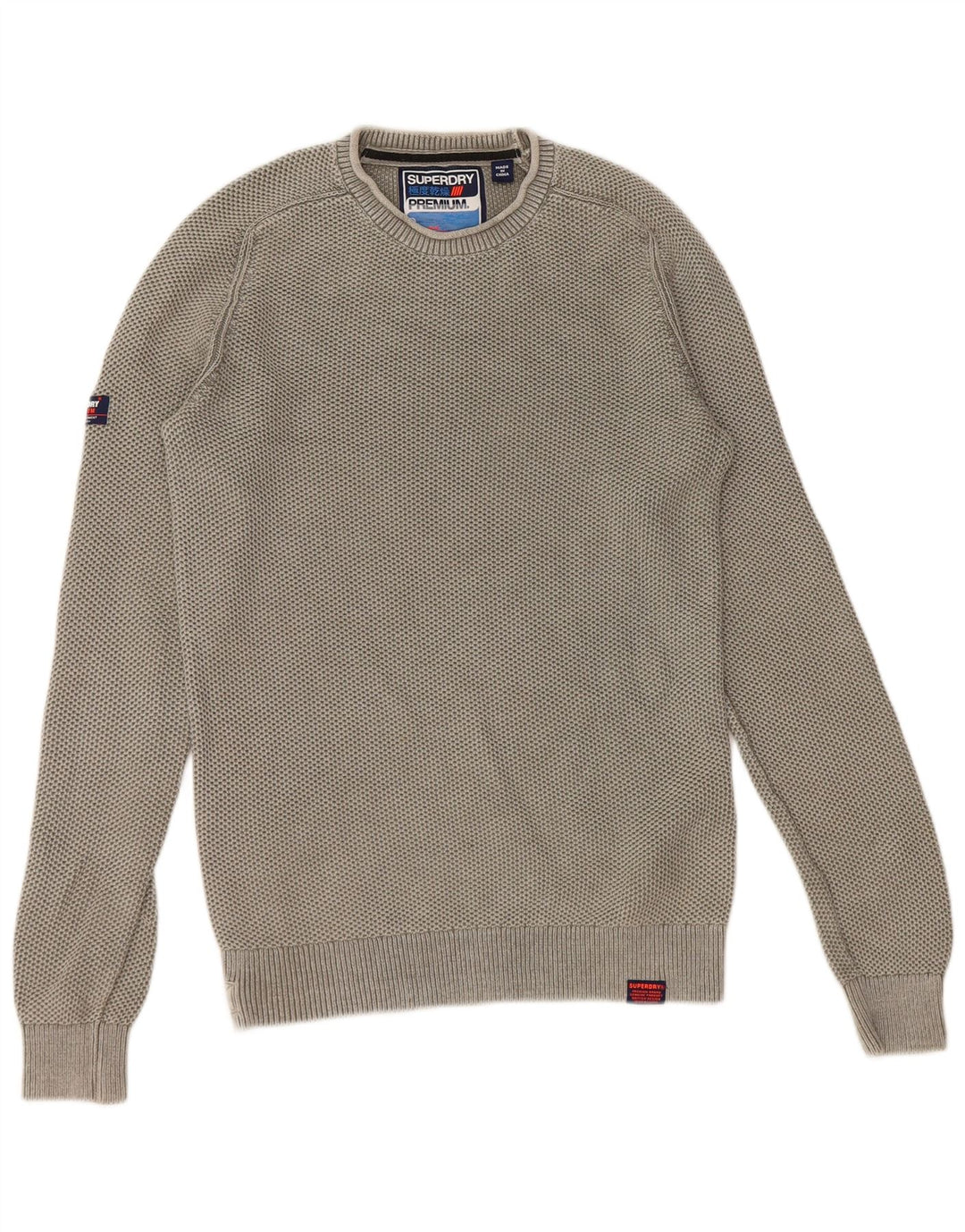 Superdry Jersey De Cuello Redondo Para Hombre Jersey De Algodón Verde Pequeño