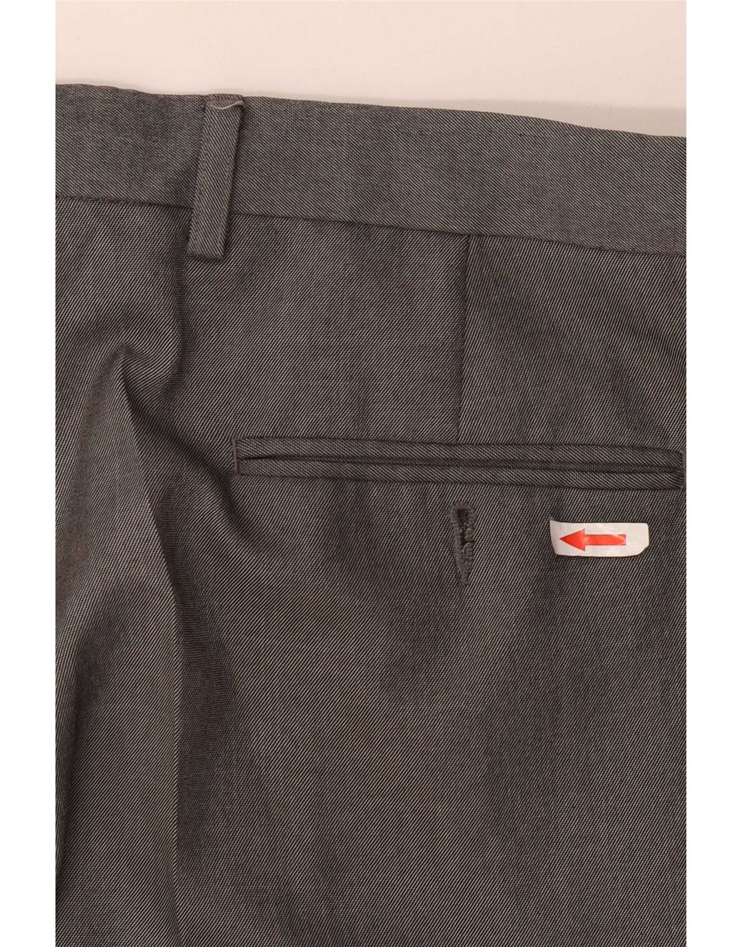 Marks & Spencer Pantalón de traje con pinzas para hombre W36 L31 Poliéster gris