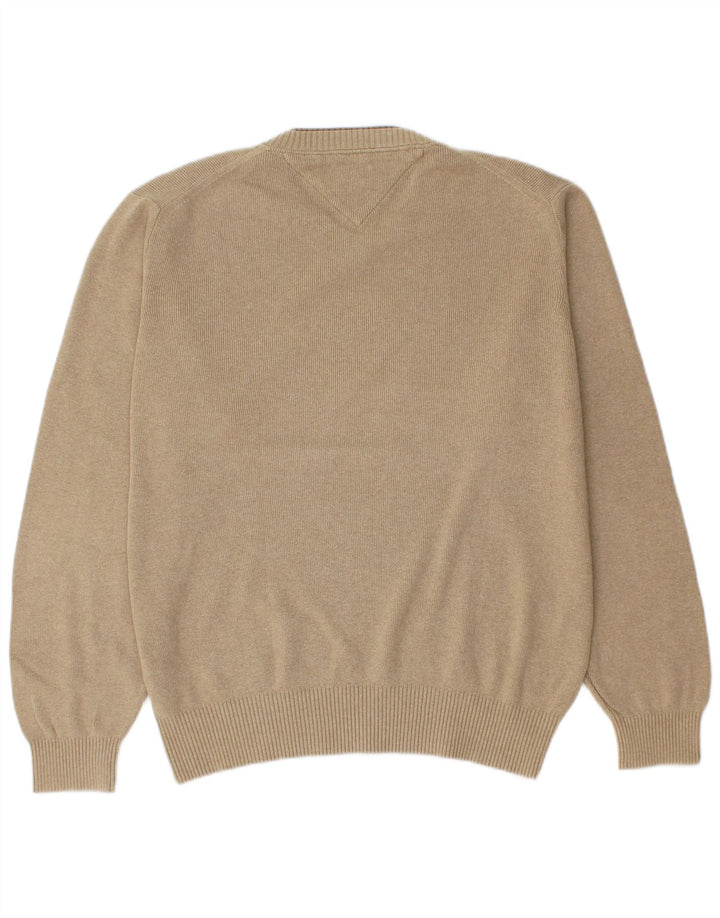 Tommy Hilfiger Jersey con Cuello en V para Hombre Algodón Beige Medio