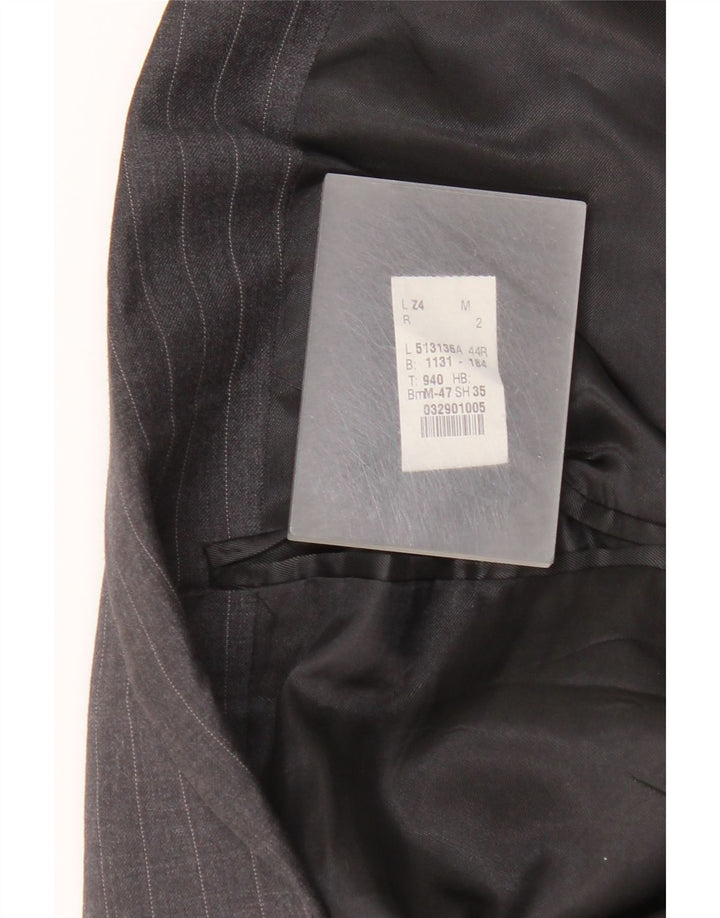 Ralph Lauren Chaqueta Blazer de 2 Botones para Hombre UK 44 XL Lana Gris a Rayas