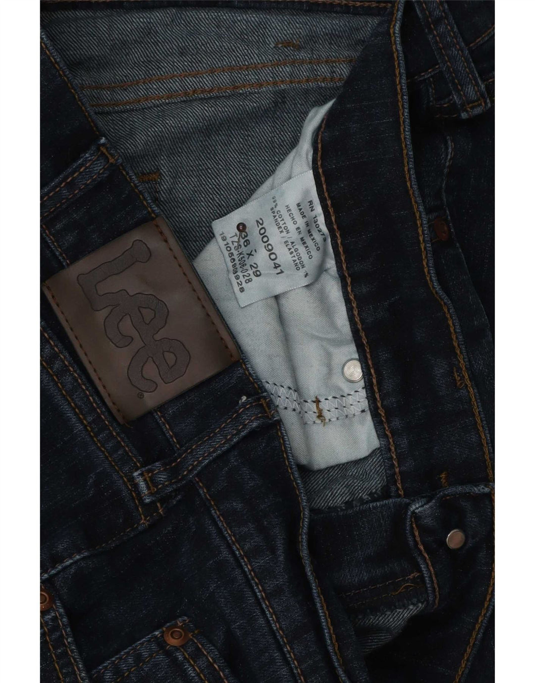 Vaqueros rectos para hombre Lee W36 L29 Algodón azul marino