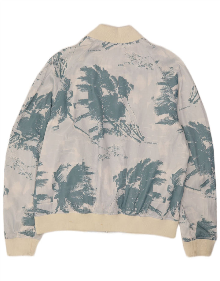 G-Star Chaqueta bomber gráfica para hombre UK 44 2XL Poliéster floral azul