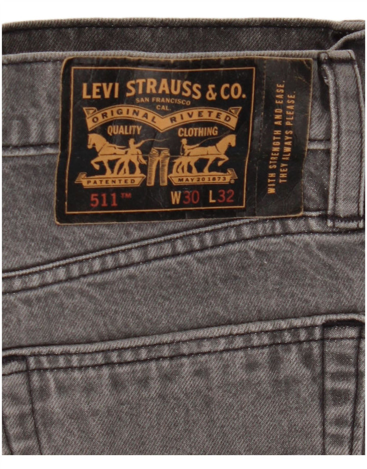 LEVI'S Vaqueros ajustados 511 para hombre W30 L32 Algodón gris