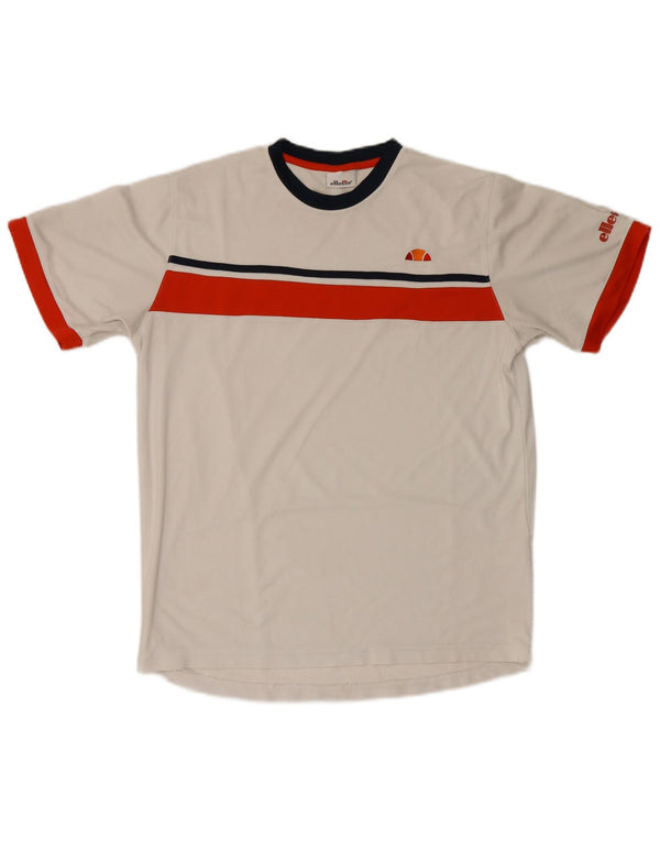 Ellesse Hombre Camiseta Top Medium Blanco Colorblock Poliéster