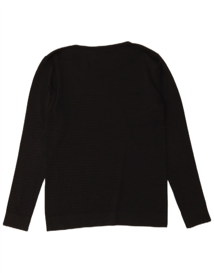 Nike Dri Fit Top manga larga poliéster negro mediano para hombre