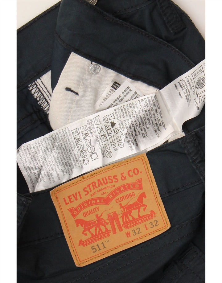 Levi's Hombre 511 Slim Jeans W32 L32 Algodón Azul Marino