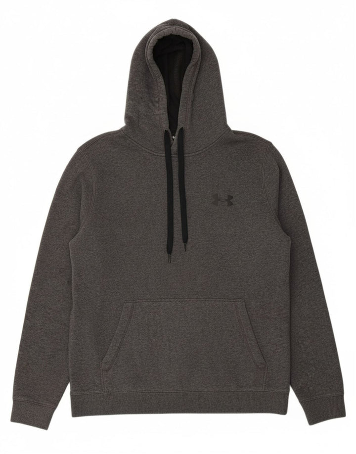 UNDER ARMOUR Mens Hoodie Jumper Medium Grey Cotton