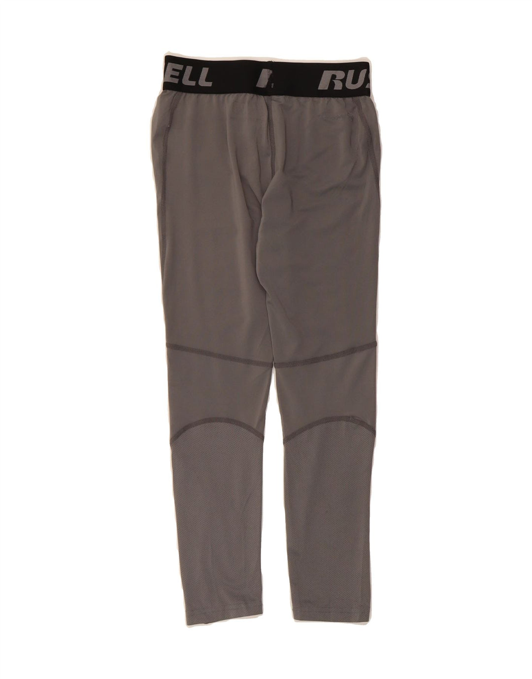 RUSSELL ATHLETIC Girls Graphic Leggings 10-11 Years Large  Grey Polyester Vintage Russell Athletic and Second-Hand Russell Athletic from Messina Hembry 