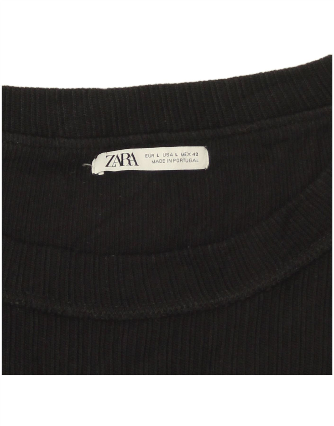Zara Hombre Camiseta Gráfica Top Grande Negro