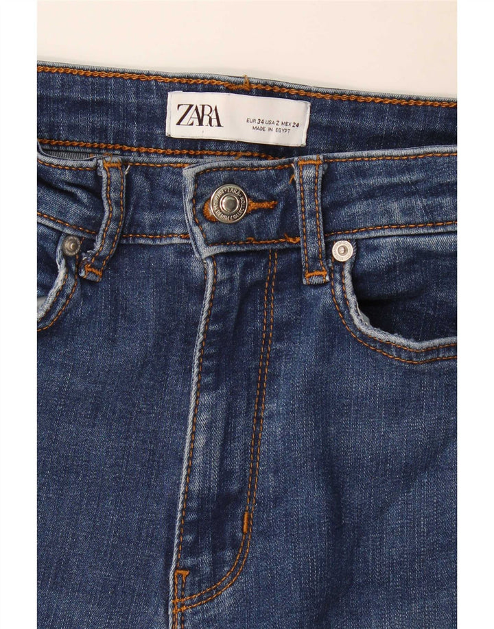 Zara Vaqueros Acampanados Mujer EU 34 2XS W24 L32 Azul