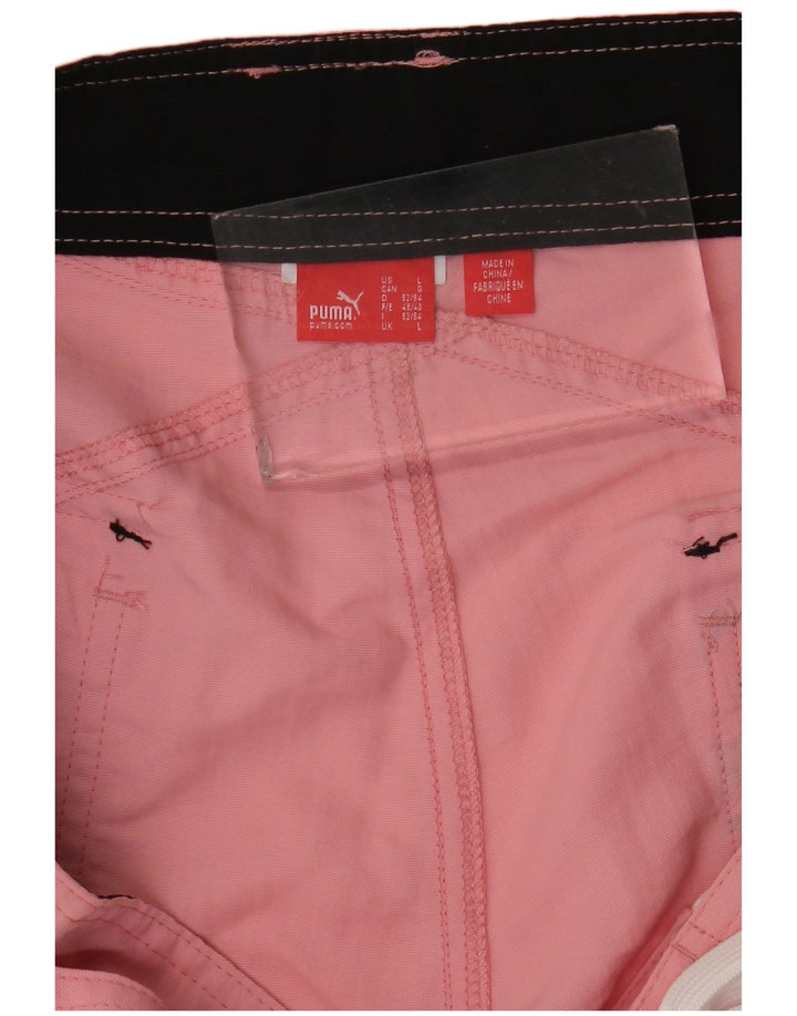 Puma Bañador con gráfico para hombre, talla grande, rosa