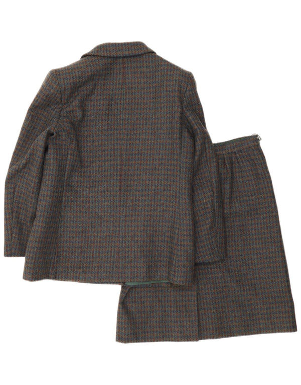 Tris Conjunto de falda de 2 piezas con doble botonadura para mujer UK 8 Small W26 Grey Check
