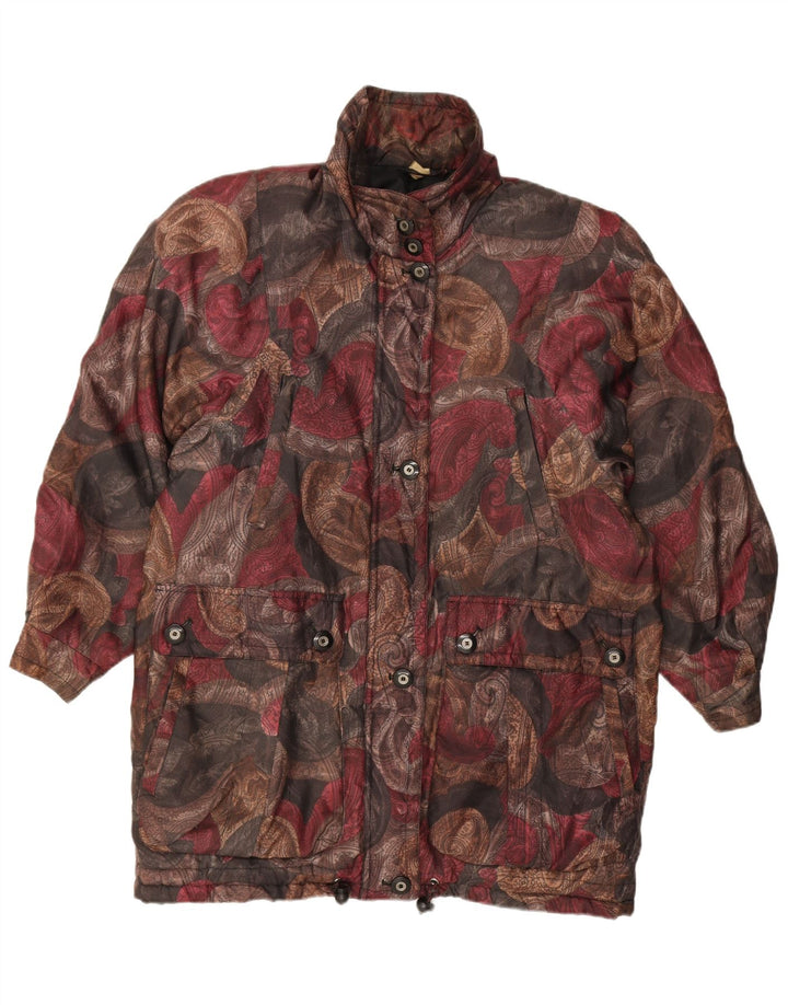 VINTAGE Abrigo cortavientos para mujer EU 36/38 Pequeño Paisley multicolor