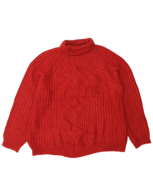 Massimo Dutti Jersey de cuello vuelto para mujer UK 44 Medio Borgoña Acrílico