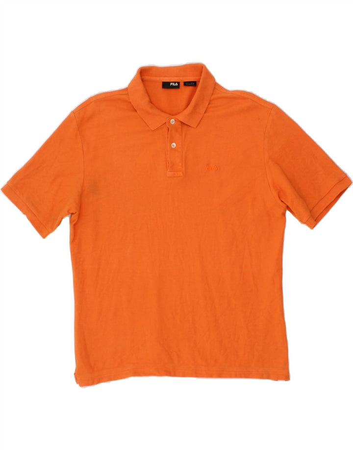 FILA Mens Polo Shirt XL Orange Cotton Vintage Fila and Second-Hand Fila from Messina Hembry 