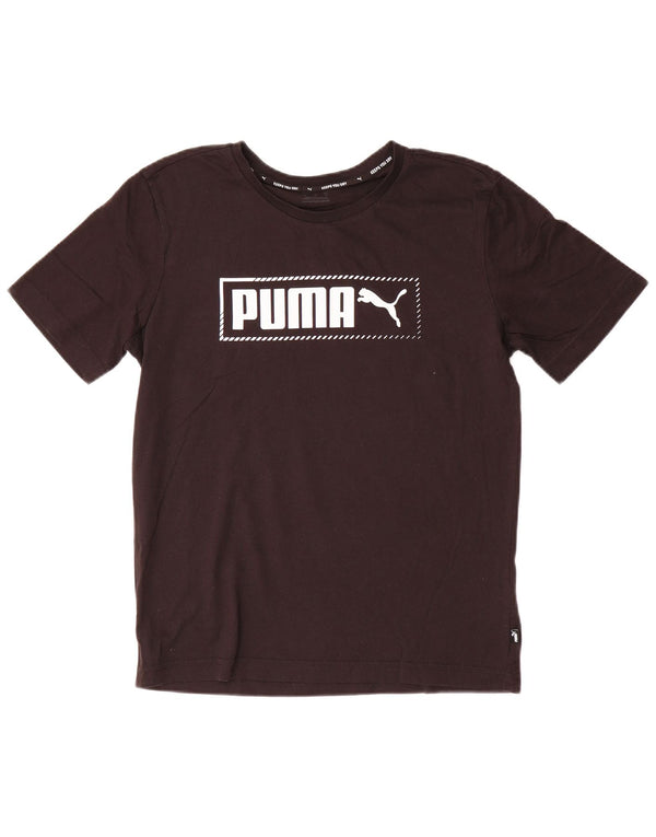 Puma - Camiseta gráfica para hombre, talla pequeña, algodón negro
