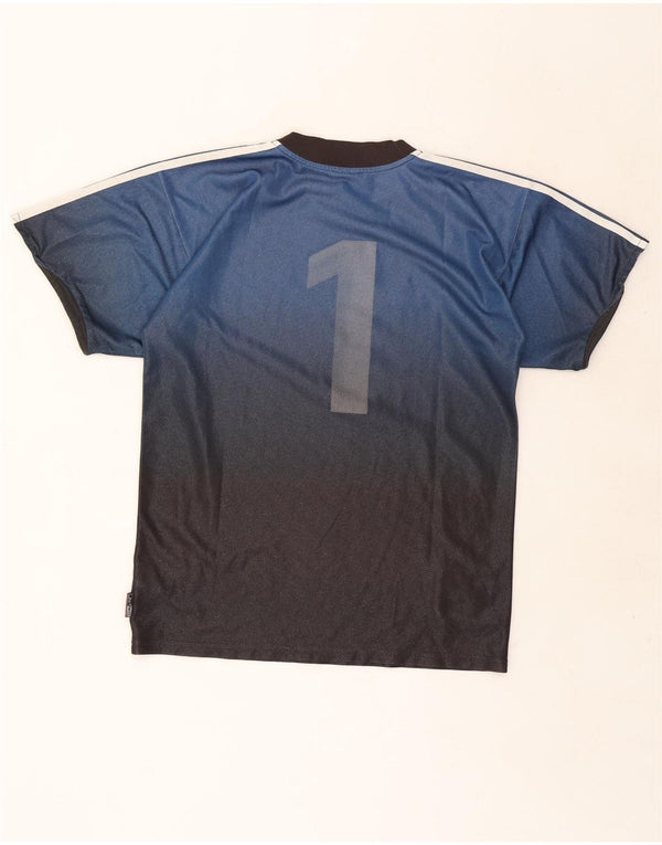 Adidas Hombre Camiseta Gráfica Top Small Azul Colorblock