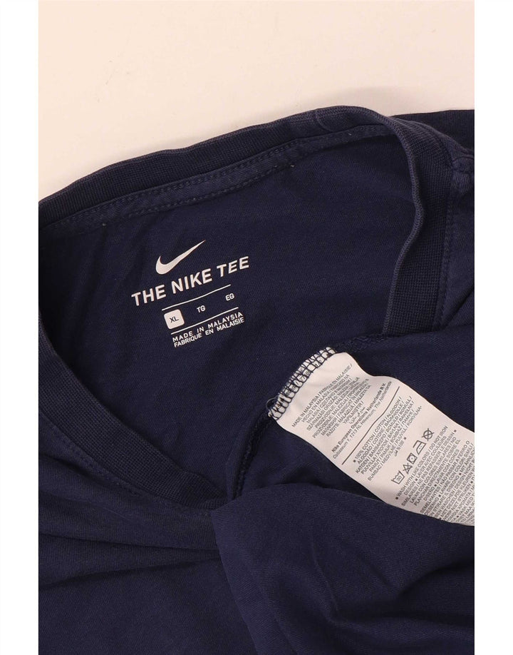 Camiseta Nike Hombre Top XL Azul Marino Algodón