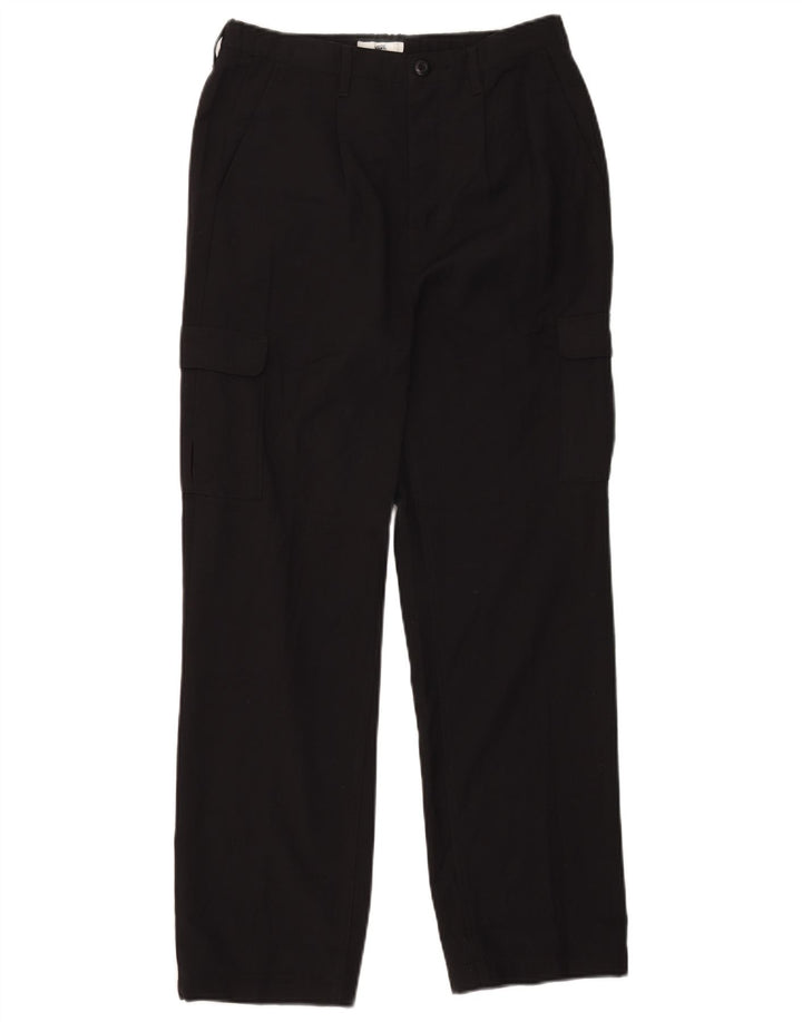Vans Pantalones cargo rectos para hombre Small W29 L28 Poliéster negro
