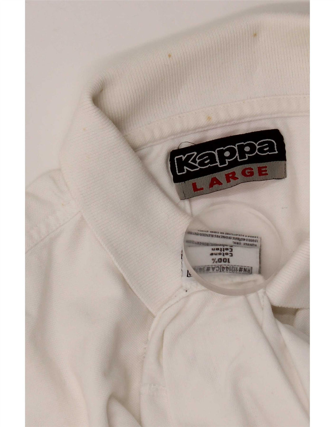 Kappa Polo Hombre Grande Blanco Algodón