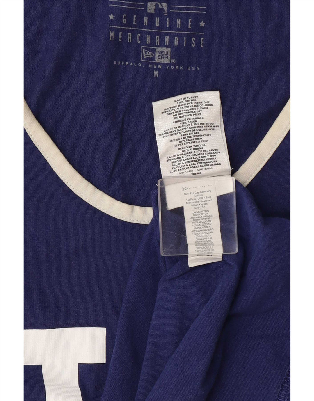 Genuine Merchandise Top sin mangas gráfico para hombre Azul marino mediano