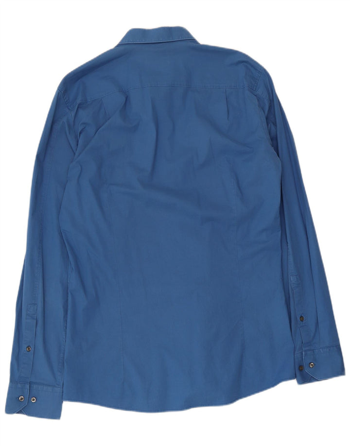 Camisa Hugo Boss Hombre Slim Fit Azul Grande