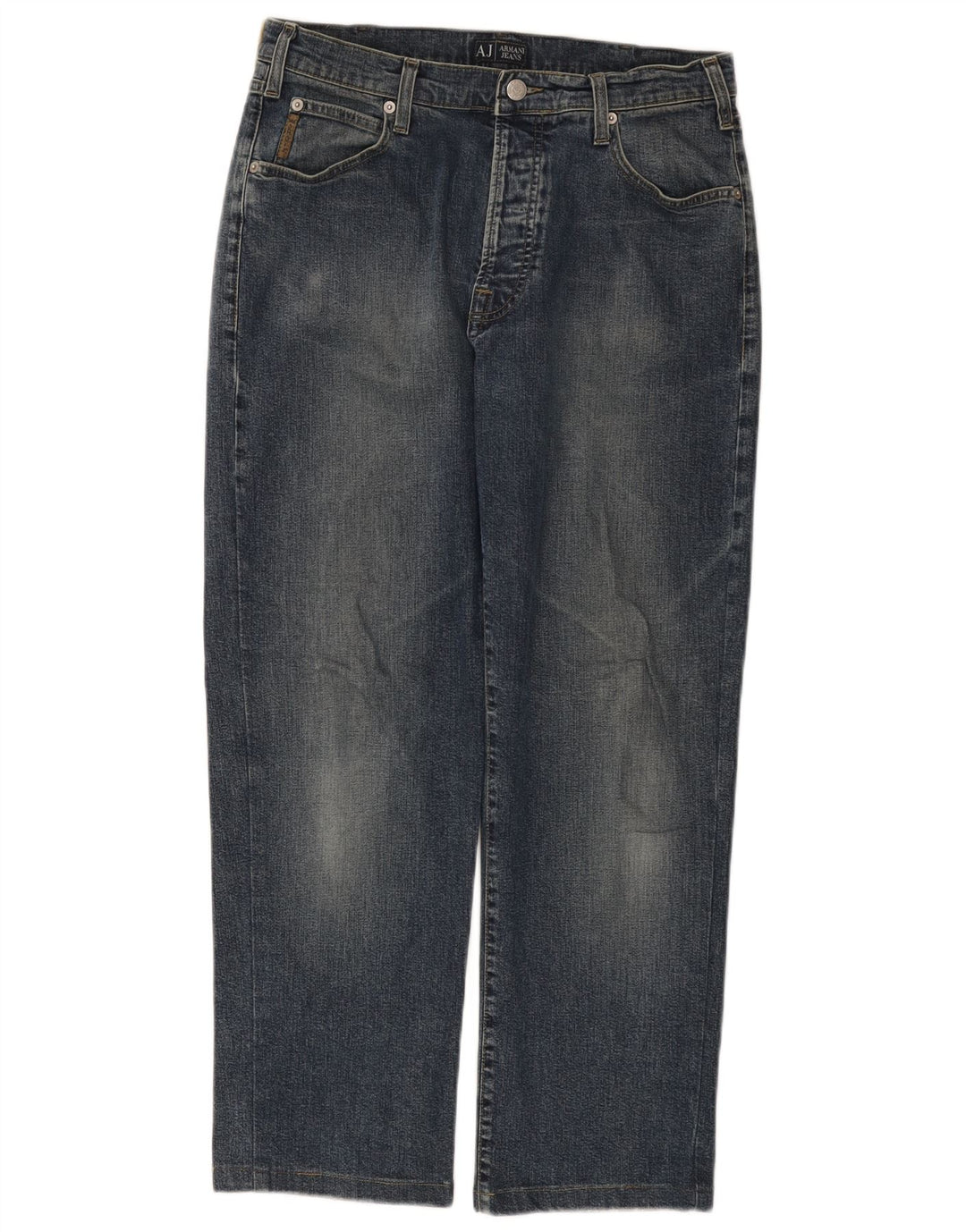 Vaqueros Armani Hombre Rectos W32 L27 Algodón Azul Marino