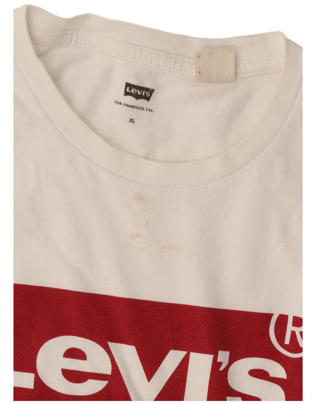 Levi's Hombre Camiseta Gráfica Top XL Blanco