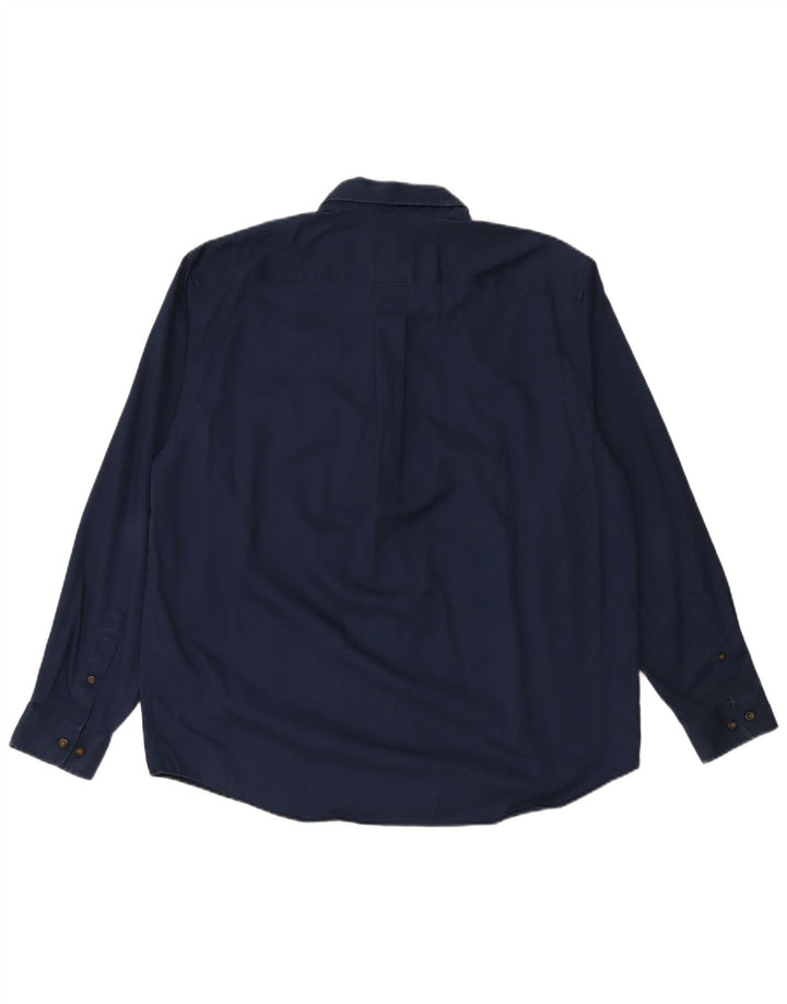 EDDIE BAUER Camisa resistente a las arrugas para hombre Algodón azul marino grande