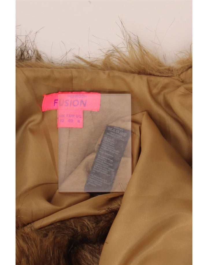MONSOON Chaqueta Bolero de Piel Sintética de Manga 3/4 para Mujer UK 40 Medium Beige