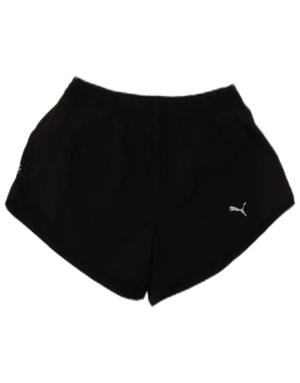 Puma Pantalones cortos deportivos para mujer UK 10 Small Poliéster negro