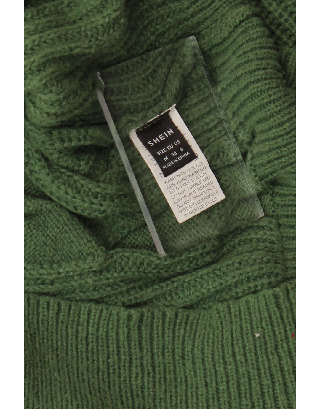 SHEIN Jersey oversized con cuello vuelto para mujer UK 40 Verde medio
