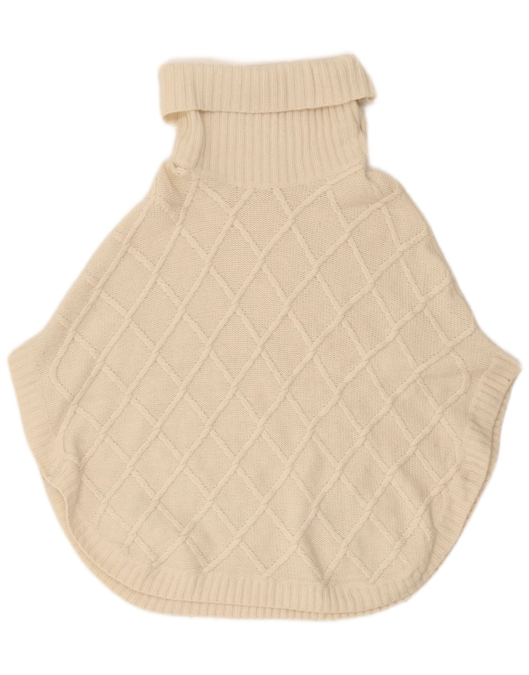 Massimo Dutti Jersey Poncho con Cuello Vuelto para Mujer UK 40 XL Blanco