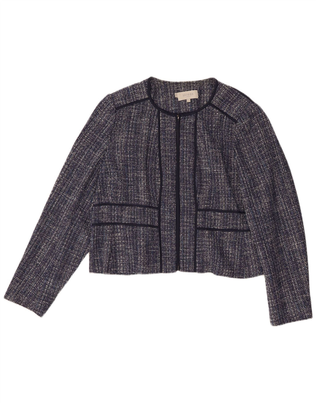 Hobbs Chaqueta corta para mujer UK 18 XL Azul marino moteado