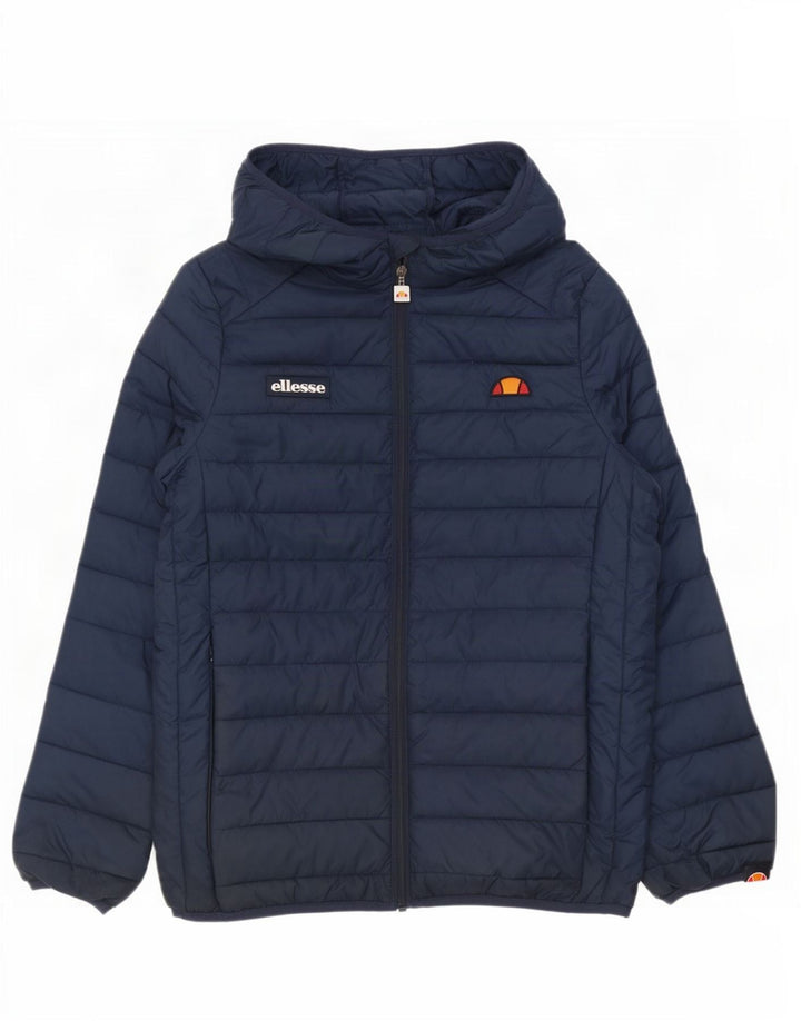 Ellesse Chaqueta acolchada con capucha para hombre UK 36 Small Poliéster azul marino