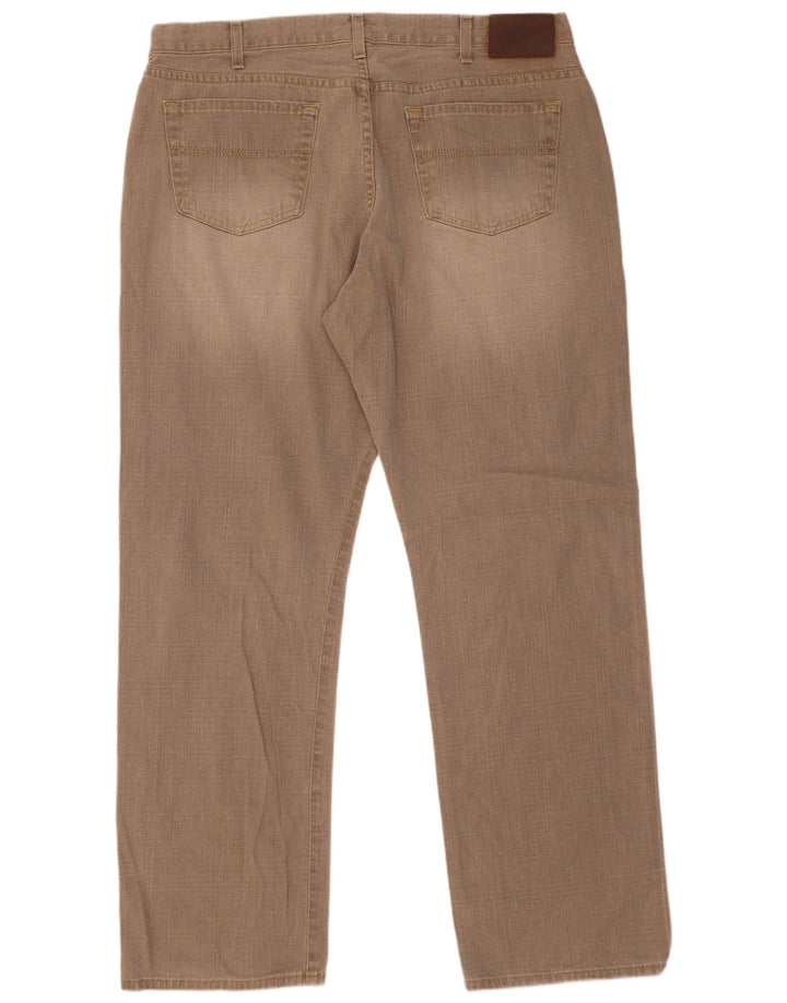 Marks & Spencer Vaqueros rectos para hombre W40 L33 Algodón caqui