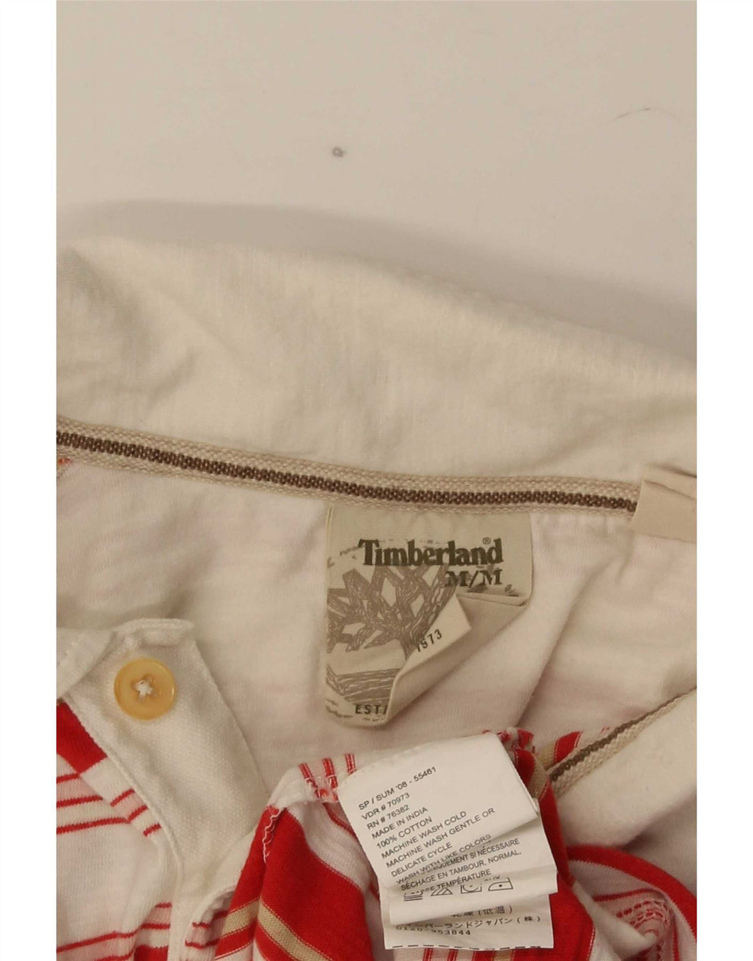 Timberland Polo Hombre Algodón A Rayas Rojo Medio