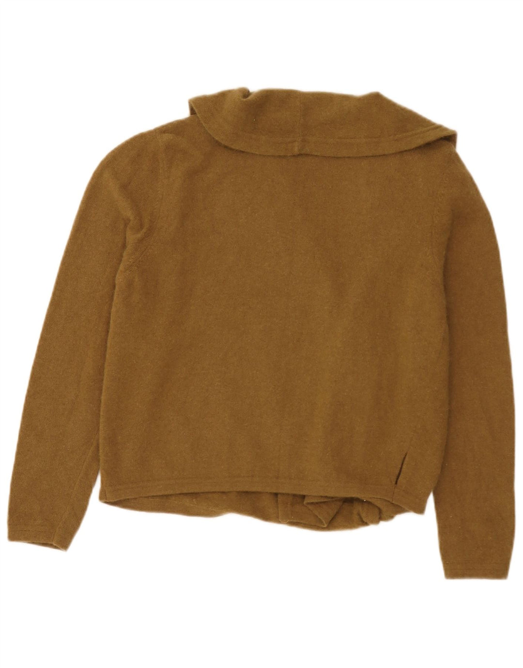 Benetton Cárdigan Con Lazo Frontal IT 46 Large Lana Marrón
