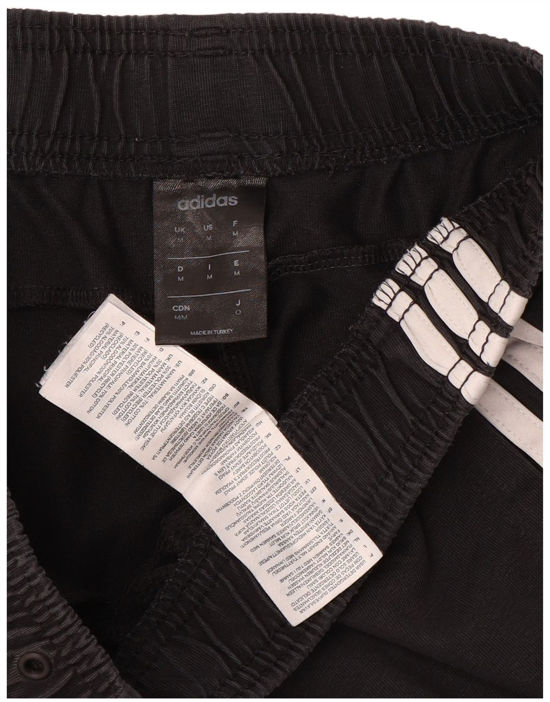 Adidas - Pantalones cortos deportivos para hombre, algodón negro mediano