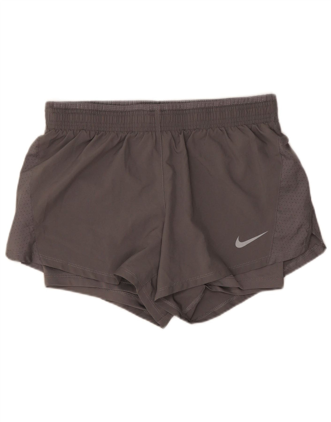 Nike - Pantalones cortos deportivos Dri Fit para mujer, talla 10, color gris