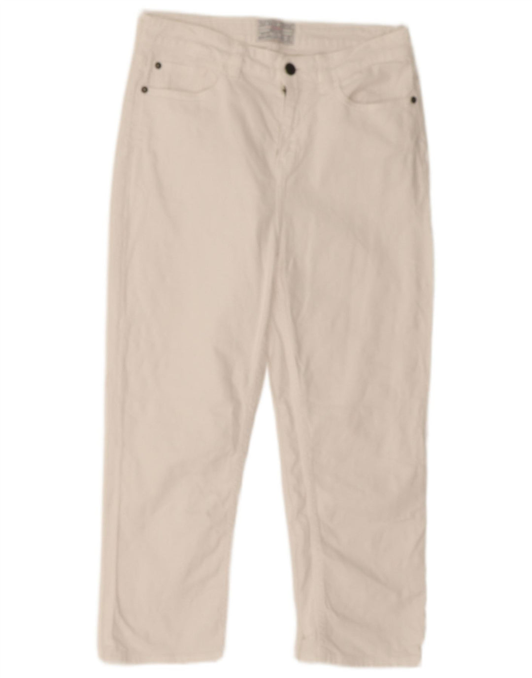 Vaqueros Capri para Mujer Fat Face UK 12 Medium W28 L20 Algodón Blanco