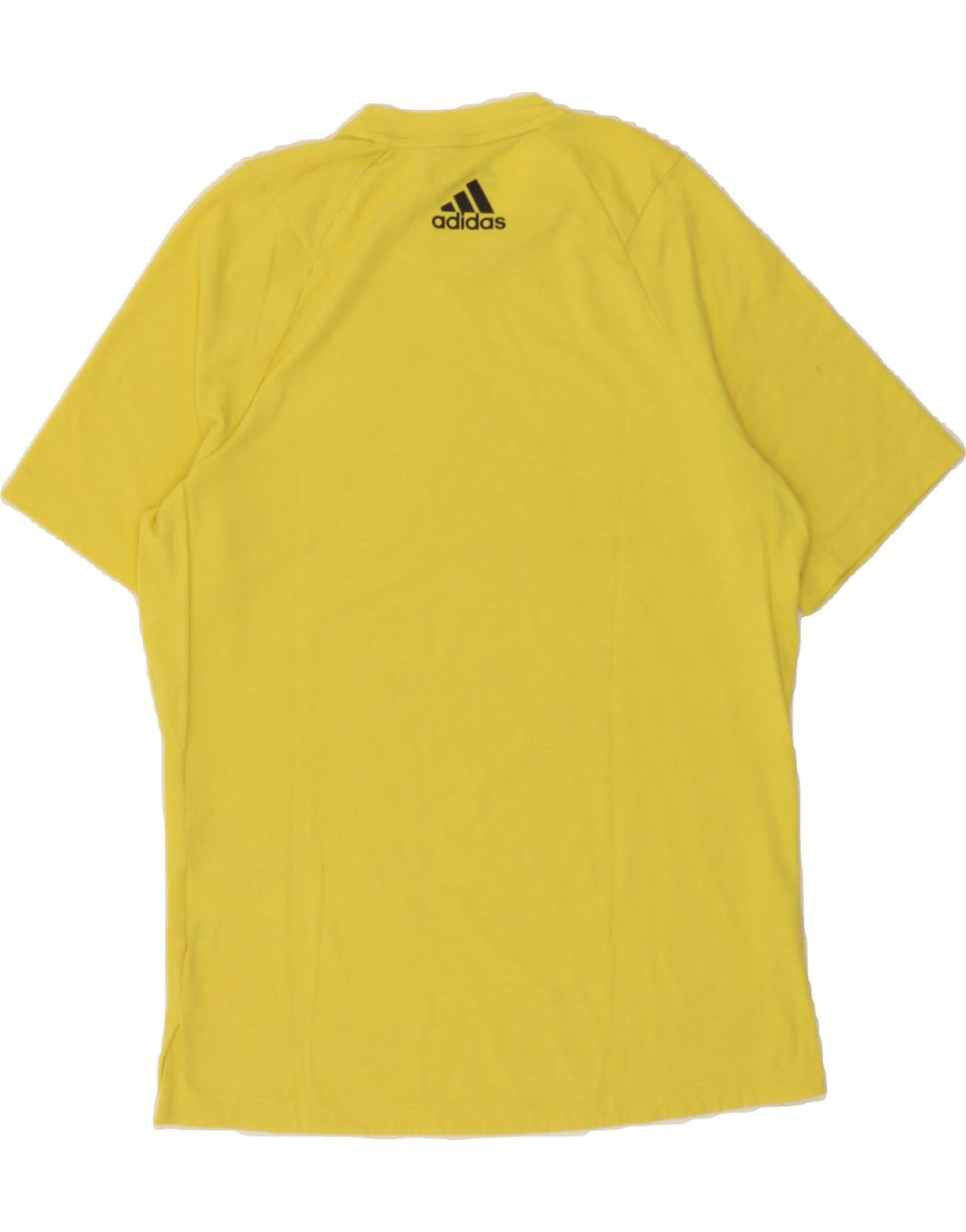 ADIDAS Mens Graphic T-Shirt Top Small Yellow Polyester Vintage Adidas and Second-Hand Adidas from Messina Hembry 
