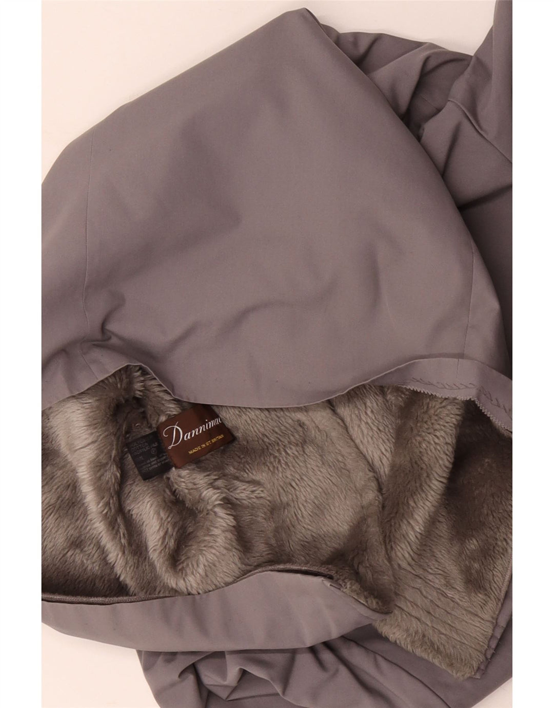 DANNIMAC Abrigo Sherpa para Mujer UK 18 XL Algodón Gris