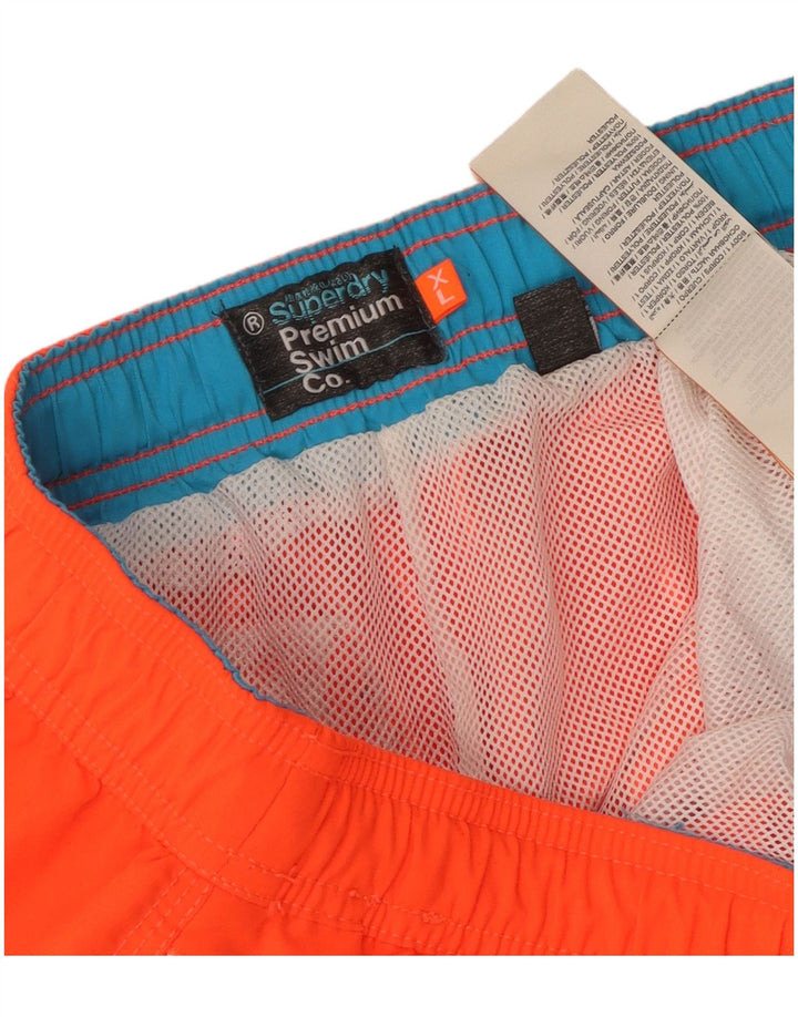 Superdry Shorts De Baño Gráfico Para Hombre XL Poliéster Naranja