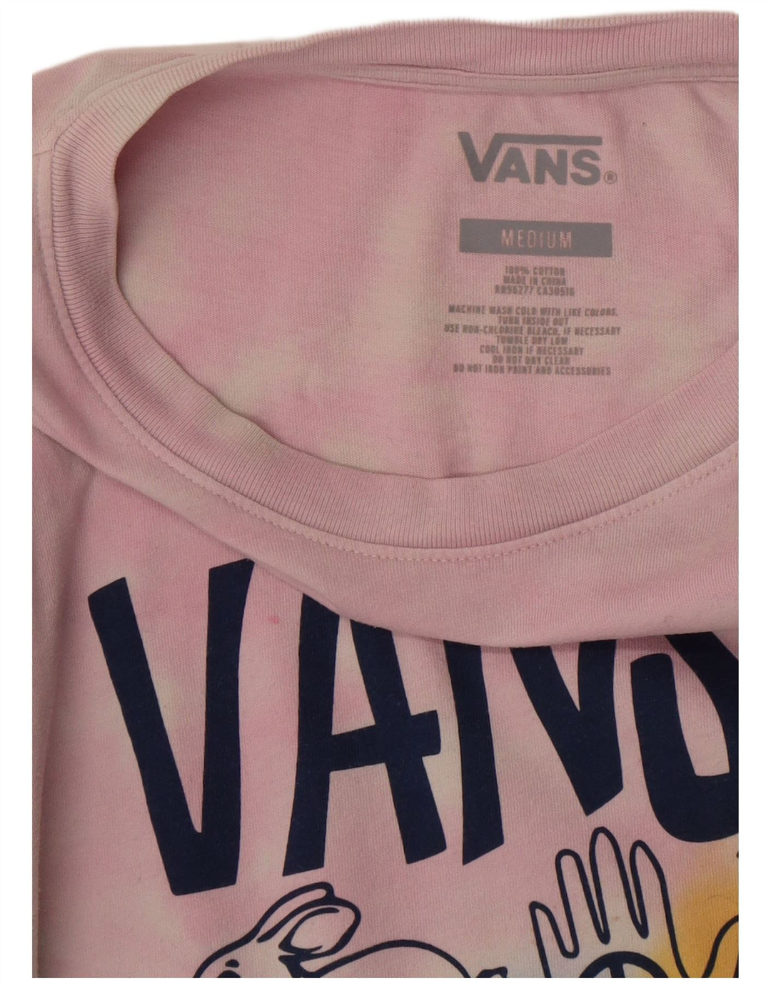 Vans Top gráfico para mujer de manga larga UK 44 Medium Multicolor Tie Dye